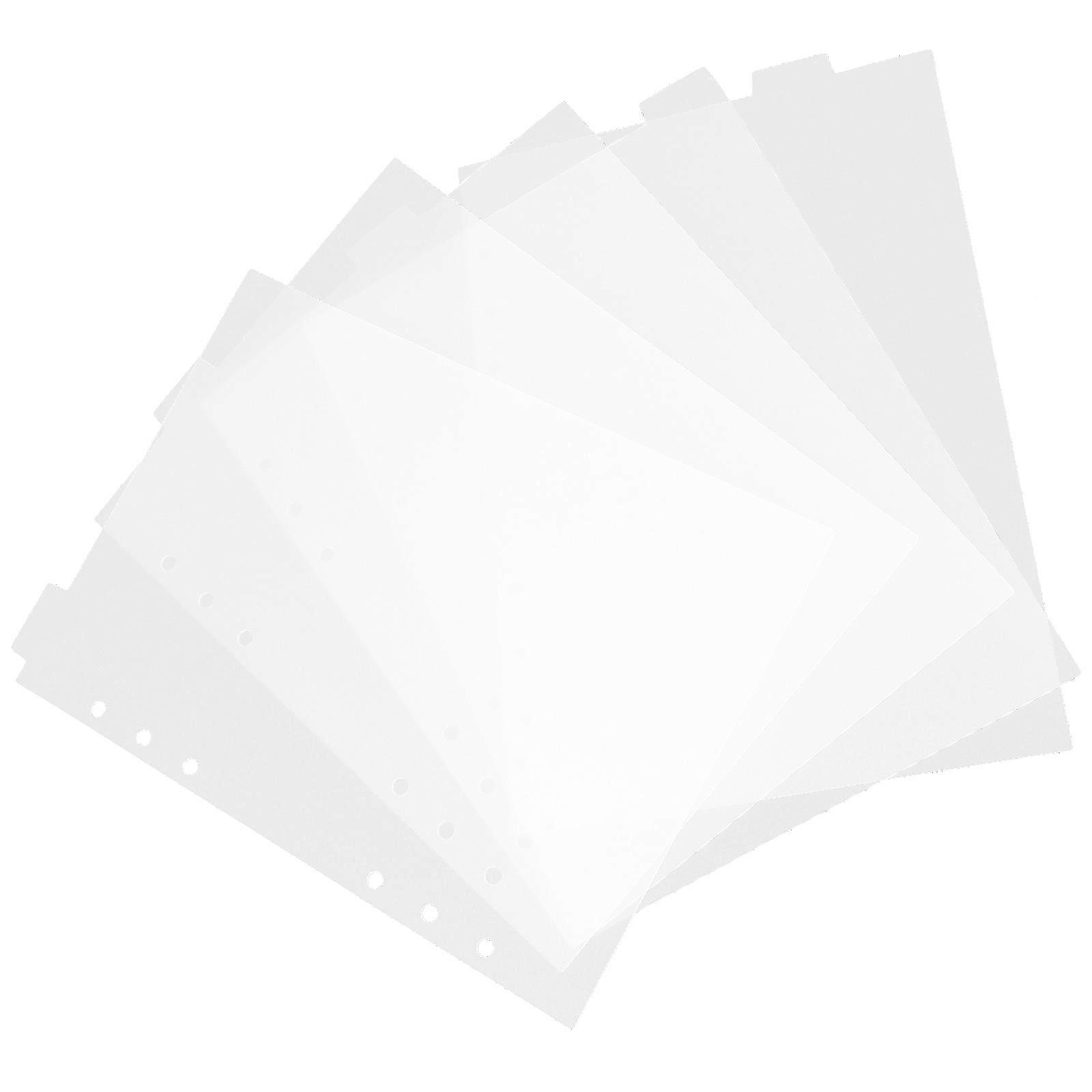 Plastic Binder Index Divider Sheets Notebook Dividers Inserts Organization White Rectangular Simple Design For Books Study 1 Set