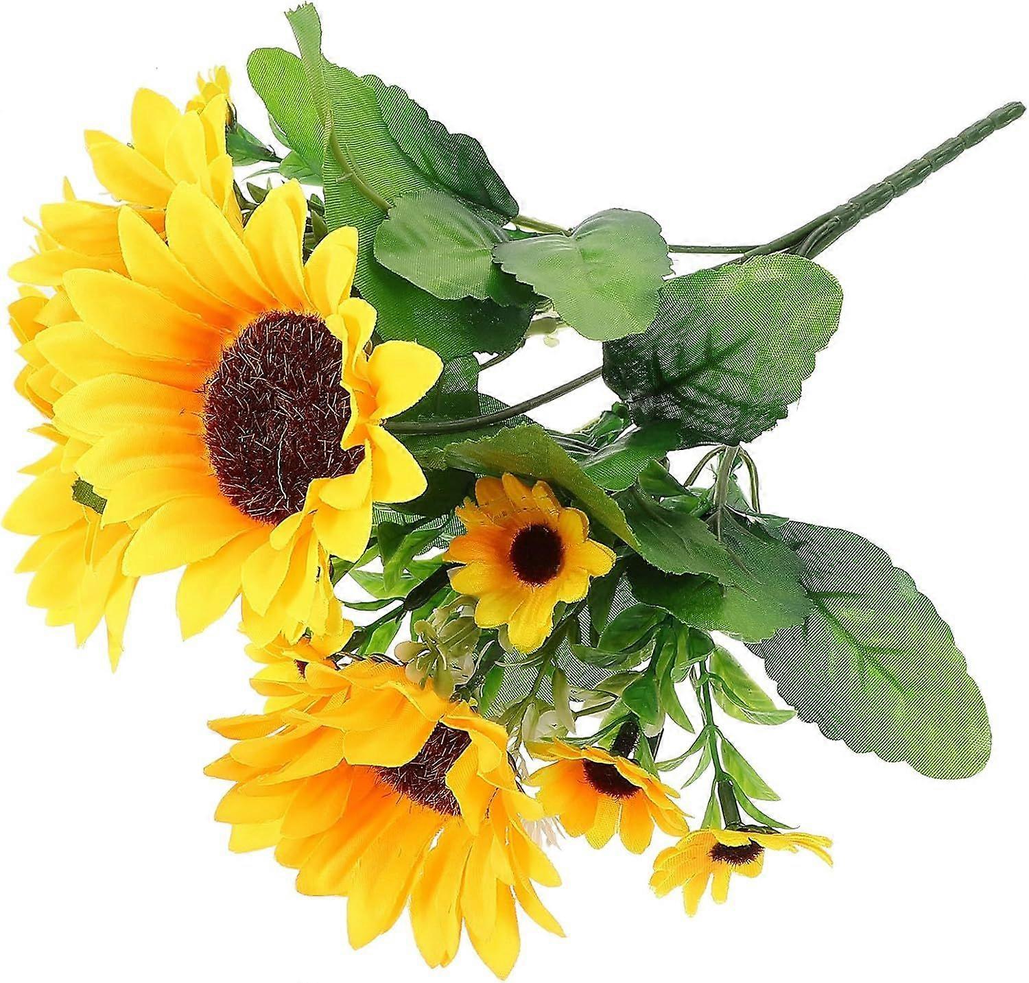 Artificial Sunflower Bunch 13 Head Simulation Yellow