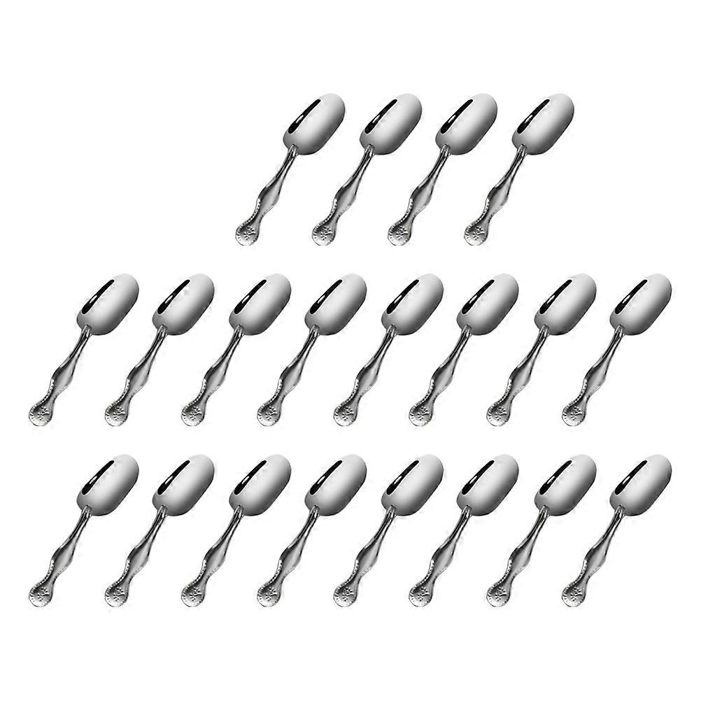 Stainless Steel Tea Scoops for Multi-Function Use 30Pcs Set Silver
