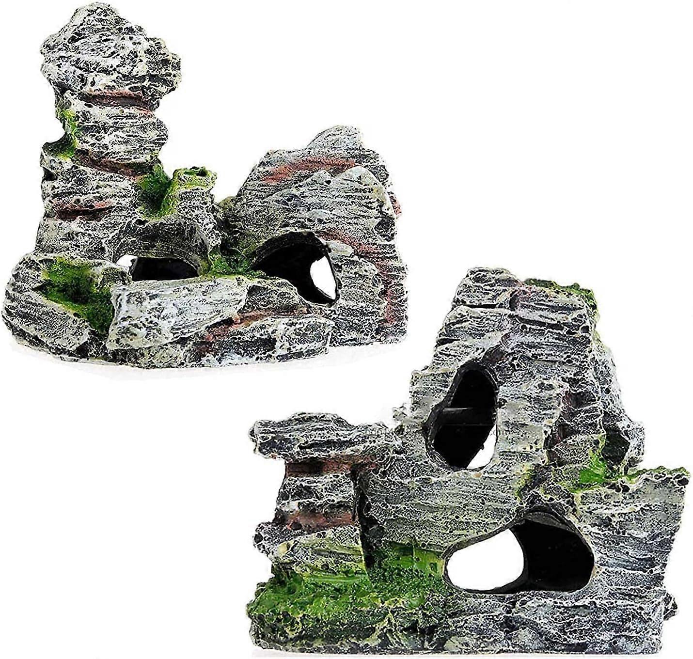 2 Decorative Caves, Fish Pond Decorations
