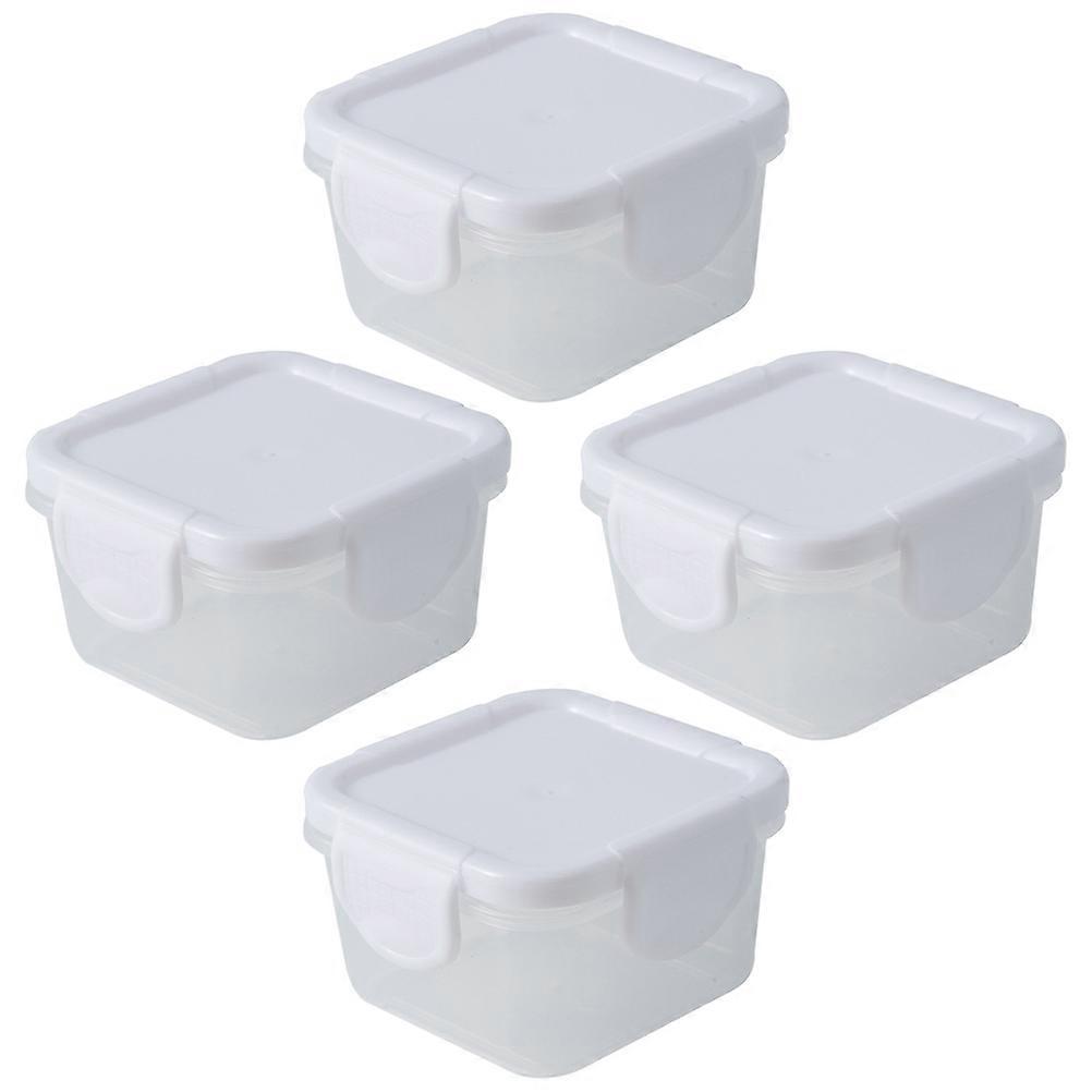 4Pcs Mini Fresh-Keeping Boxes Lidded Vegetables Containers Condiment Case