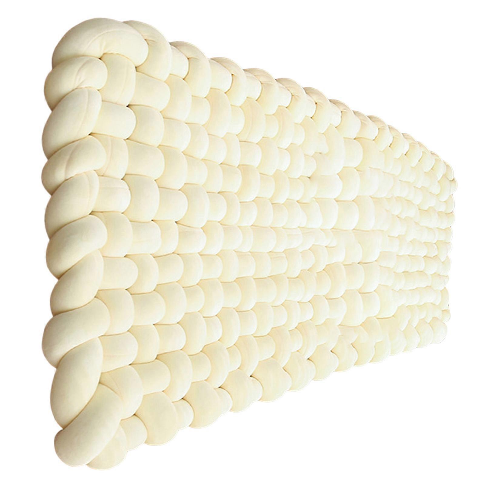Tapis de sol moelleux, coussin moelleux garni de mousse pour salon, chambre ou siège de méditation/yoga, blanc laiteux