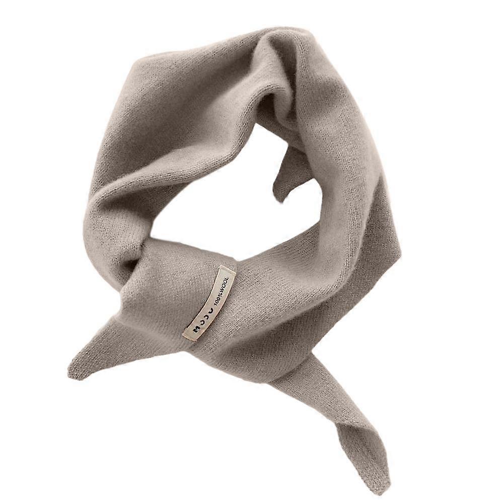 Bufanda triangular de lana tejida, chal cálido para mujer, bufanda triangular de punto ^uk|