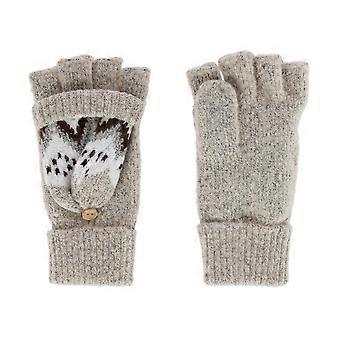 Grand Sierra Convertible Winter Pattern Knit Fingerless Glove to Fäustling (Women)