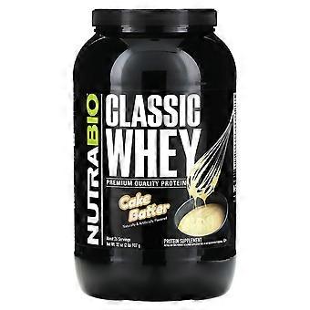 NutraBio, Proteine ​​del siero di latte classiche, gusto torta, 907 g (2 lb)