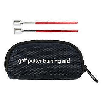 Treinador de putter avançado com estrutura em aço, auxiliar para jogo curto de golfe, perfeito para maior estabilidade e precisão. Vermelho.
