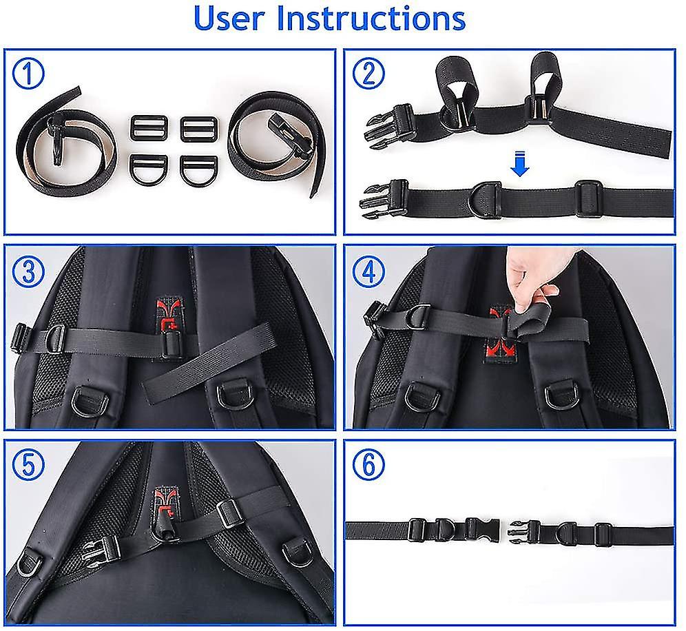 thumbnail image 2 of Amlrt Adjustable Backpack Chest Strap – Nylon Sternum Strap For Hiking & Travel 2 of 9