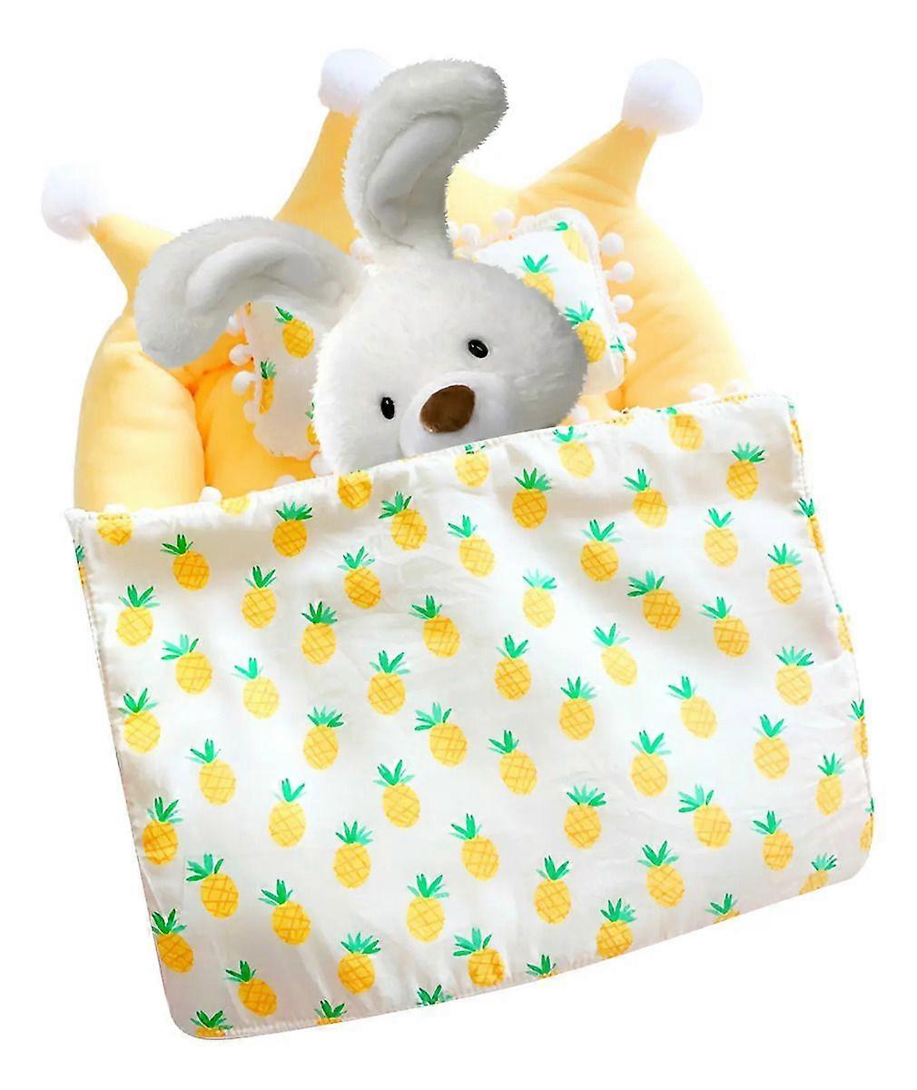 Doll Bed Blankets and Pillows Mini Bedding Set