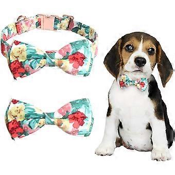 Coleira de Cachorro Gravata Borboleta, Coleira Xadrez Vermelha com Gravata Borboleta Removível Fofa, Coleiras de Amarração Borboleta Ajustável para Animais de Estimação Coleiras de Segurança para Menino Pequeno e Médio para Cão Menino 