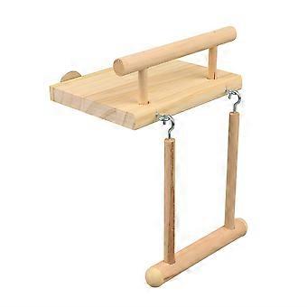 Balançoire pour perroquet en bois, support pour perroquet, lot de 2 pièces