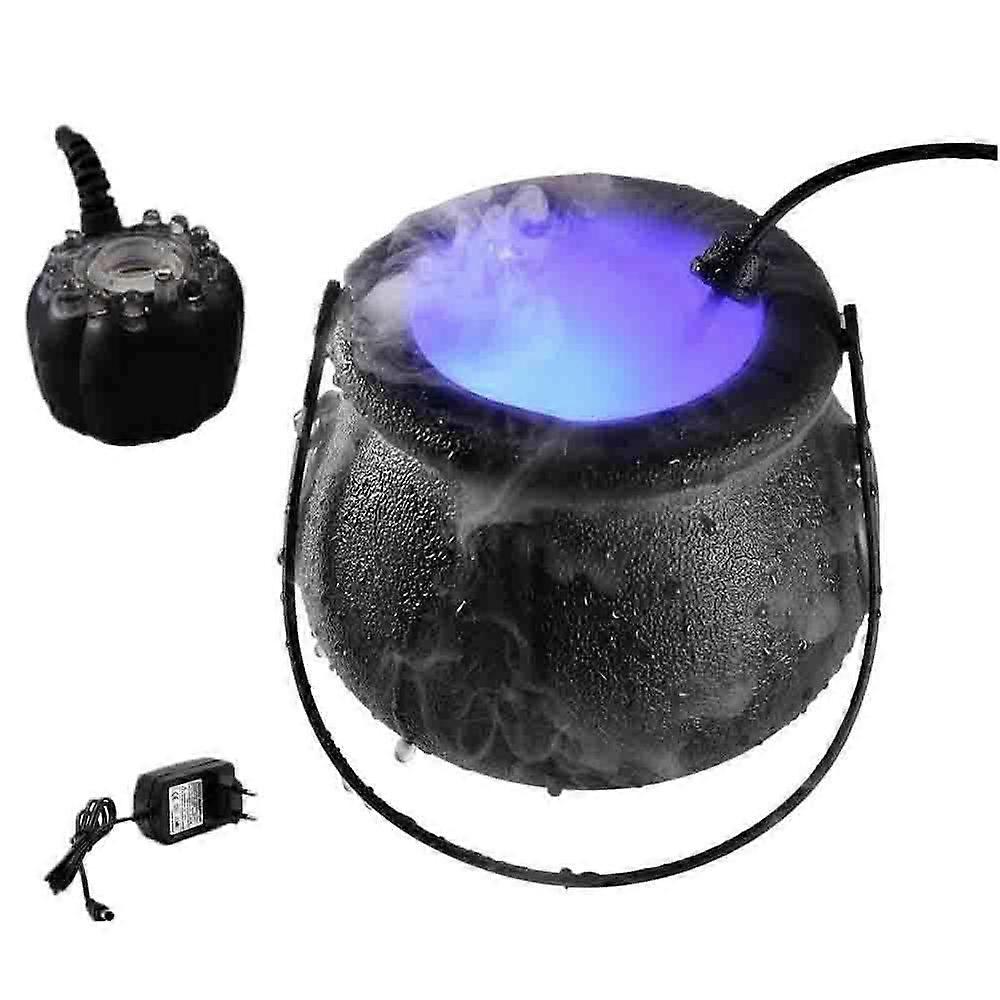 1 Pcs Halloween Cauldron Mist Diffuser,Machine with Color Changing LED Lights