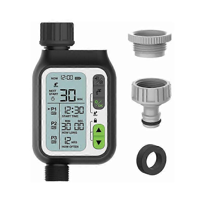 Automatic Watering Timer Garden Watering Timer Manual Control Waterproof Rain Sensor and 3 Programs