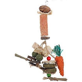 Rabbit Teeth Snack Wooden Chewing Toy for Oral Care 2Pcs Pet Cage Chew