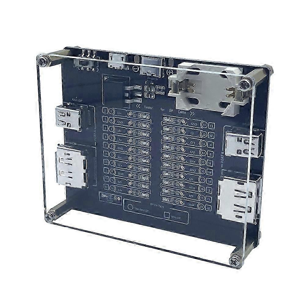 DP Cable Tester Board Data Wire Checker with Acrylic Case compatible with Mini DisplayPort Cable / DisplayPort Data Cable Test