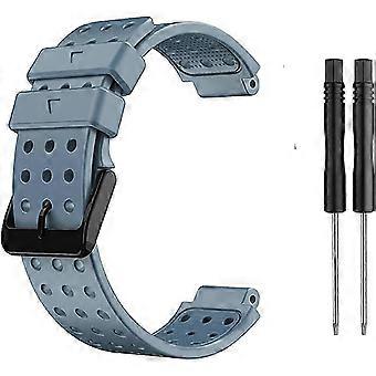 Rock Blue Strap for Garmin Approach S20/ S5/ S6, Soft Silicone Strap, Compatible with Garmin Forerunner 220/230/ 235/620/ 630/ 735XT/ 235lite,H