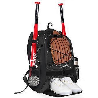Marble Baseball Backpack, 29L Large Capacity Bat Bag for Adults, Separate Shoe Compartment, Fence Hook, Multiple Pockets for Helmet and Accessories