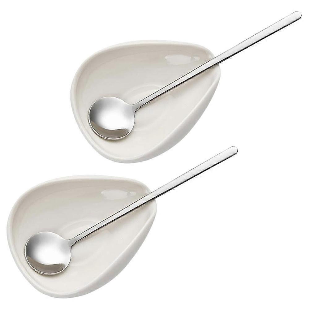 Coffee Scoop and Rest Spoon for Kitchen with Ceramic Material 8Sets