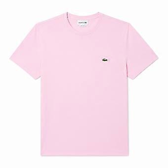 Lacoste Cotton Pima Crew Neck TShirt Pink