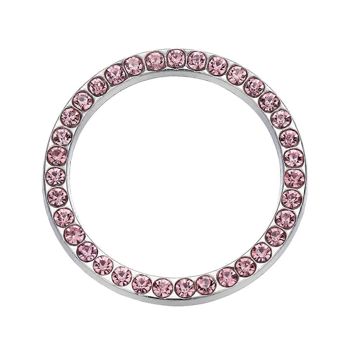 Auto Engine Start Stop Button Ring Crystal Bling Rhinestone Car Decor Tilbehør (rosa)