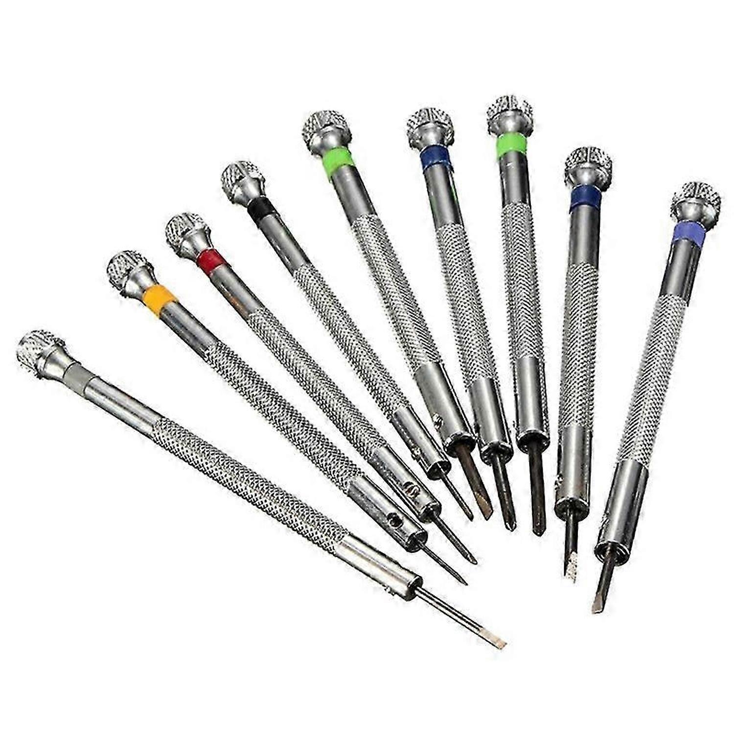 0.5-2.5mm Steel Precision Screwdriver Set/9Pcs for Watch Repairing