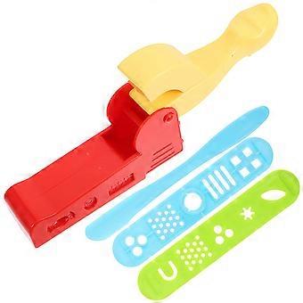 4PCS Children Color Clay Tool Set DIY Handmade Plasticine Seal Tool Kit Creative DIY Pressure Mud Tool Set Creative Toy Gift for Kids Child Playing