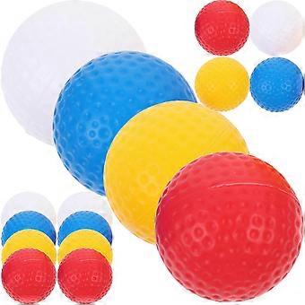 Plastic Practice Golf Balls 16pcs Nonporous Training Balls for Kids PP Material 4.1cm Durable Hollow Golf Ball Set Backyard Putting Practice