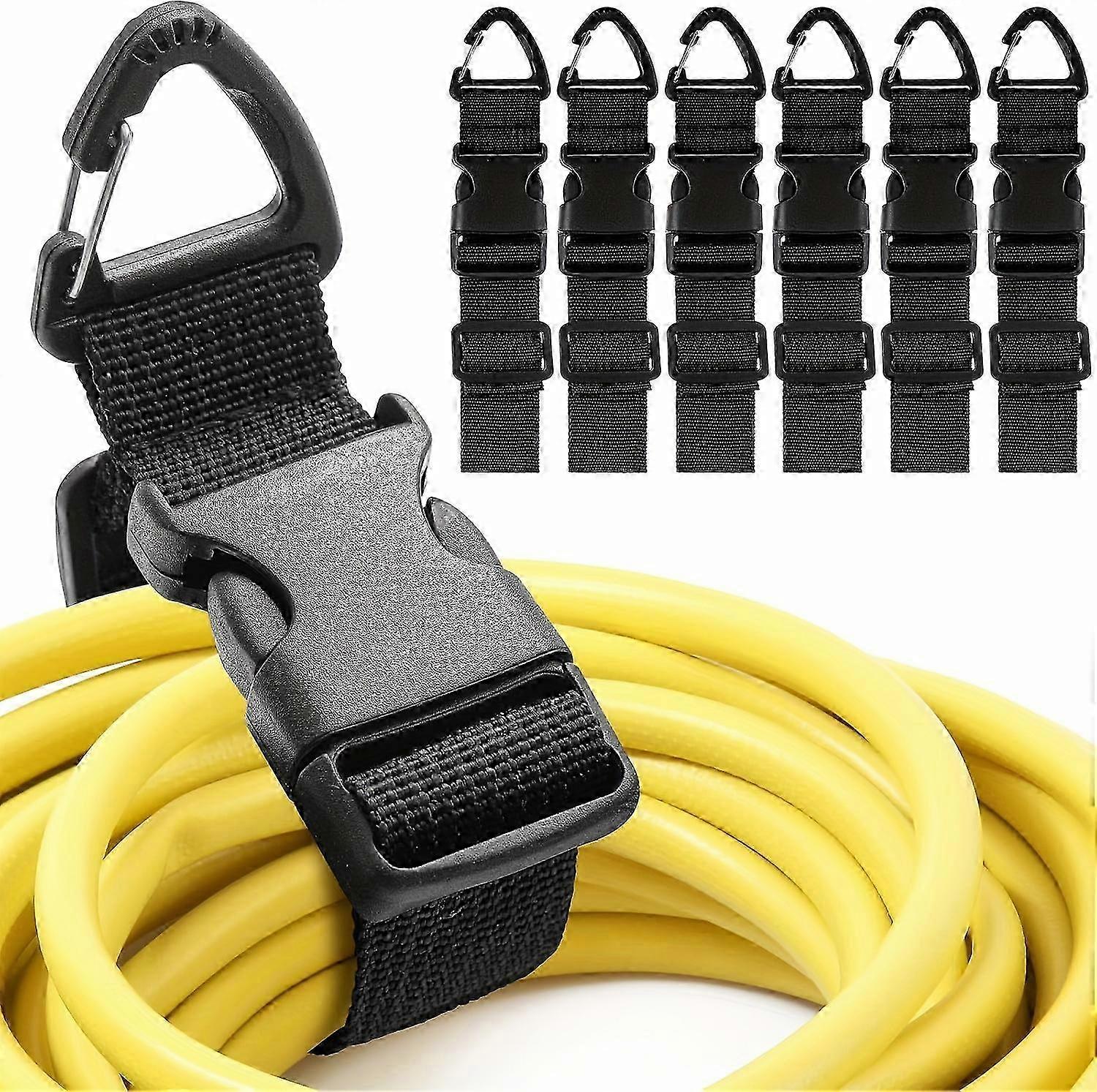 6 Pack Tri-Buckle Cable Management Straps