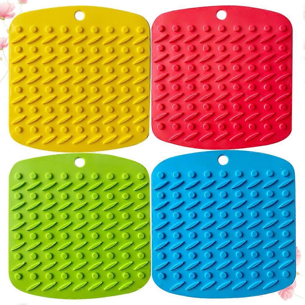 Multi-Functional Silicone Insulation Pad for Home Use 4Pcs Square Set