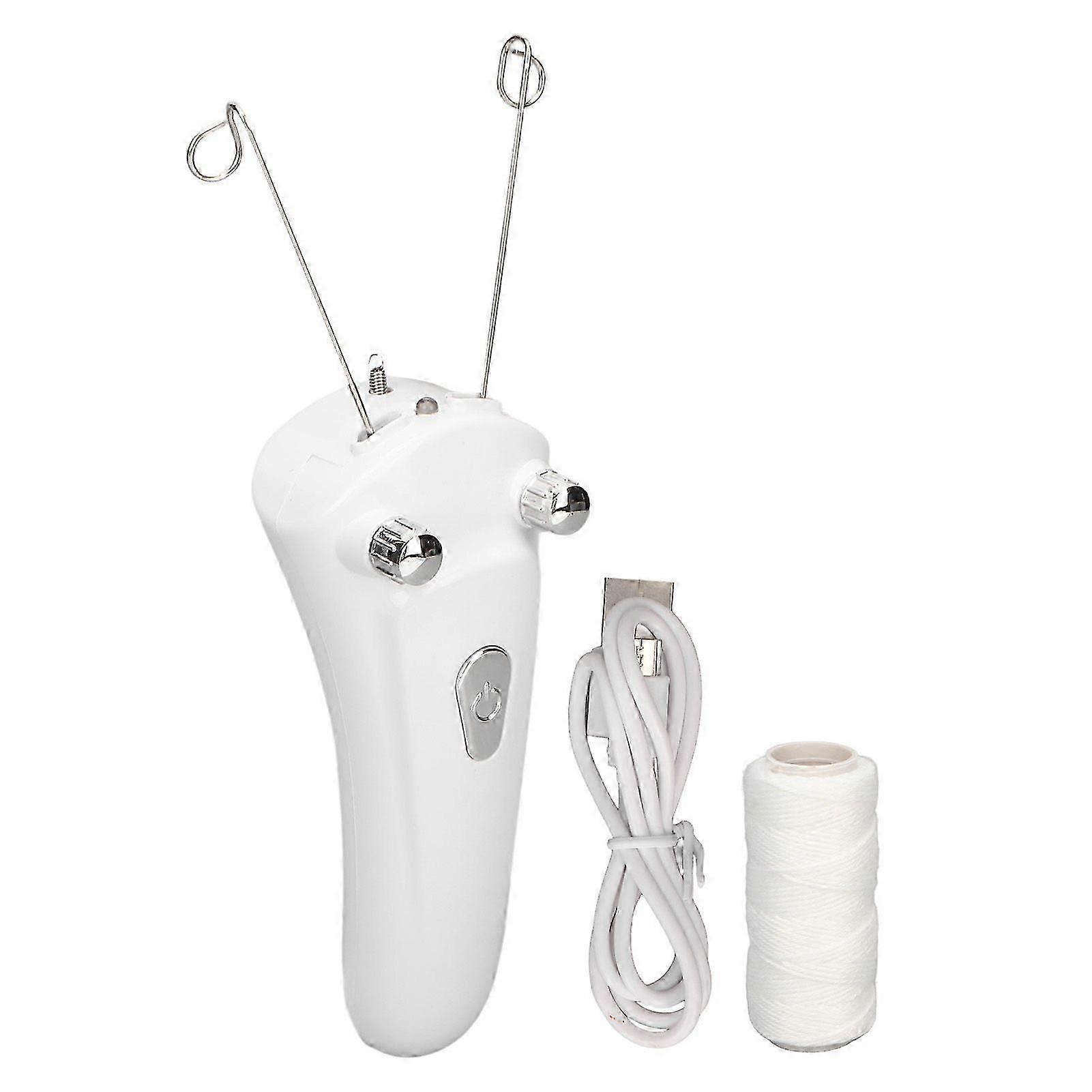 USB Rechargeable Electric Cotton Thread Epilator with LED Light
