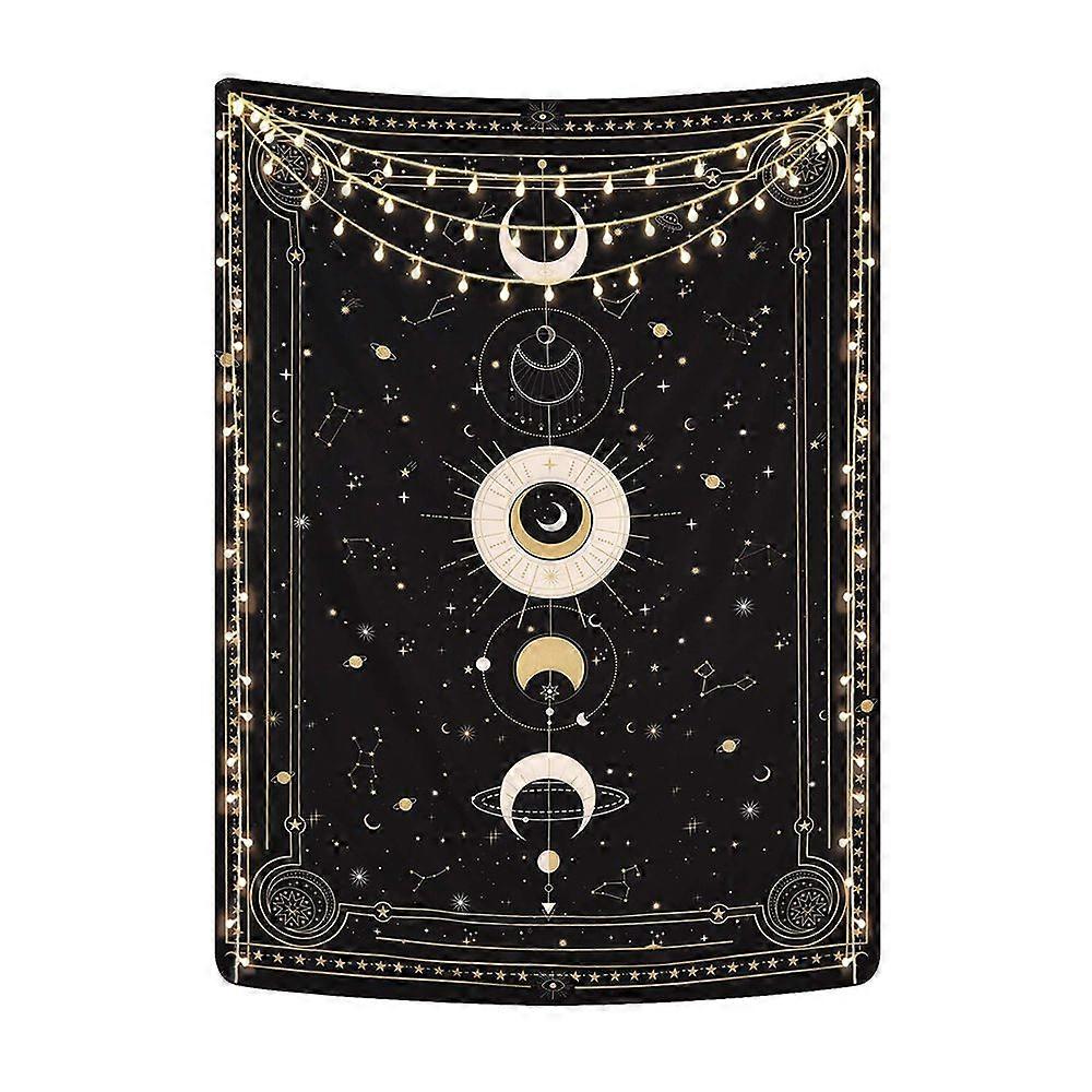 Gothic Moon Phase Zodiac Tapestry