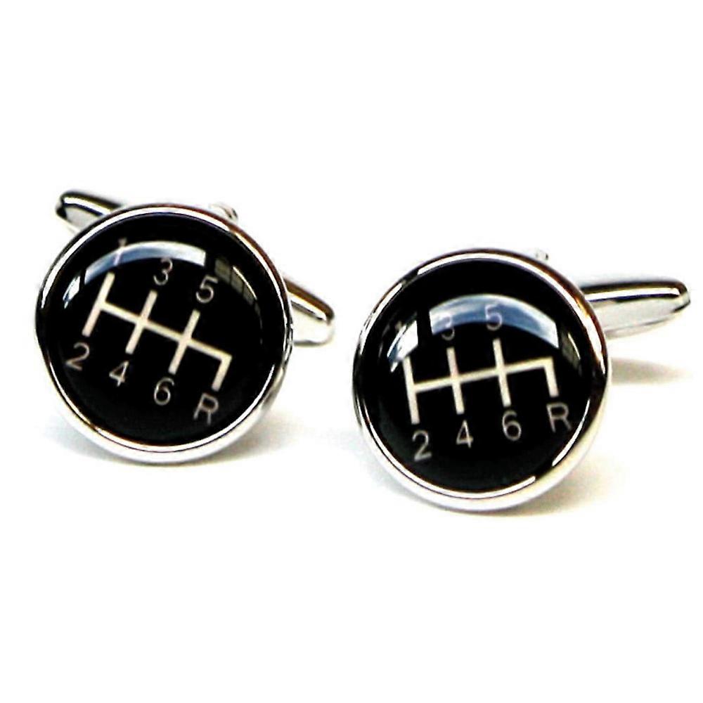 GDesign Premium Quality and Durable Gearshift Stylish Design Button Cufflinks
