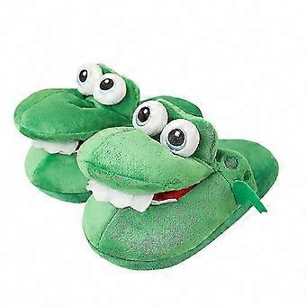 Funny Plush Crocodile Slippers for Kids – Open Mouth Home Shoes