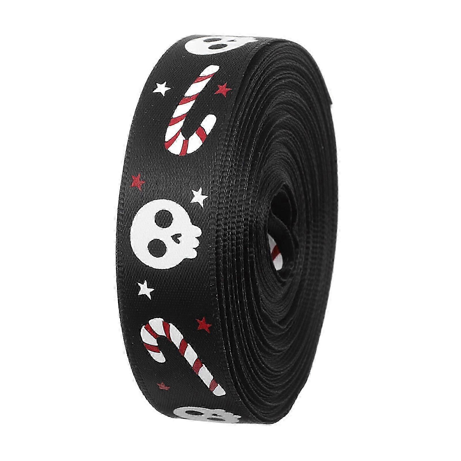 Halloween Polyester Ribbon 2 Rolls for Present Wrapping Crafting