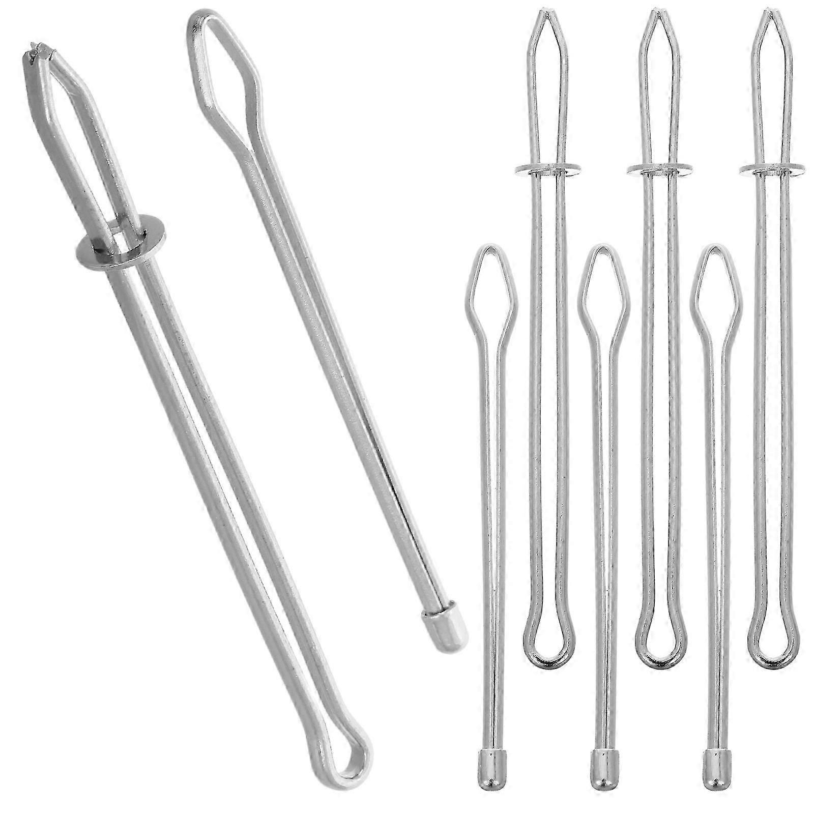 Silver Sewing Threader Tool Cord Rope Threader for DIY Projects 8Pcs