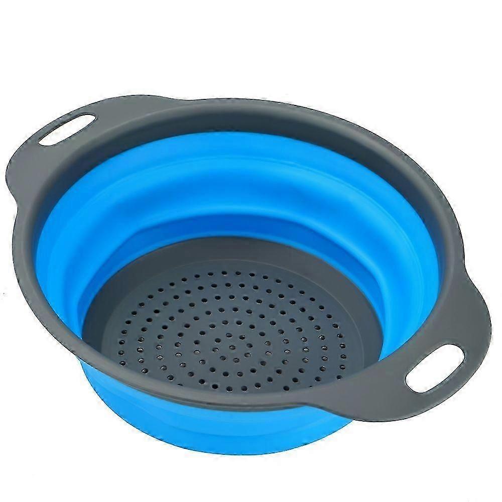 Collapsible Silicone Colander Foldable Round Kitchen Strainer