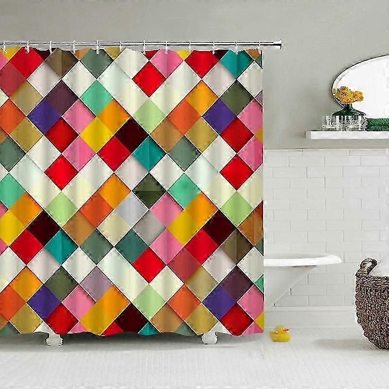 Durable Polyester Shower Curtain With Hooks