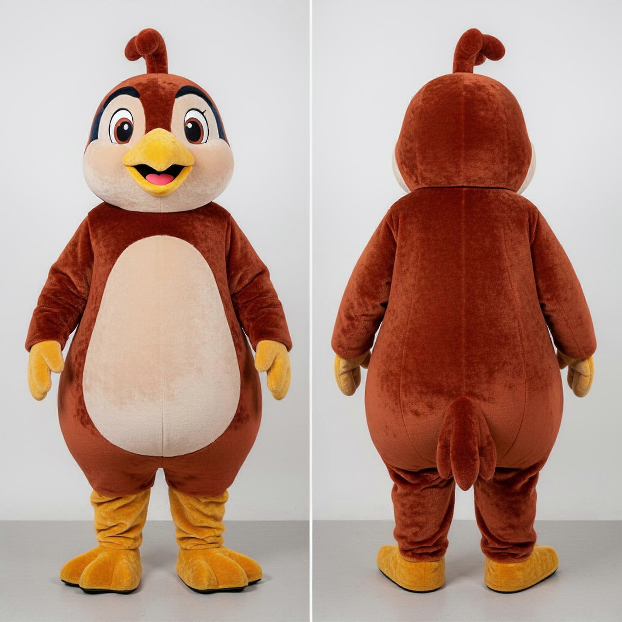 MASTICOT Rust Bronze Feathered Quail Mascot