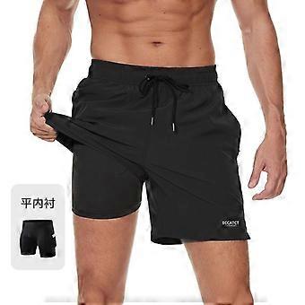 Mens Quick Dry Swim Trunks Surfing Swimming Water Sports Solid Color Board Shorts
