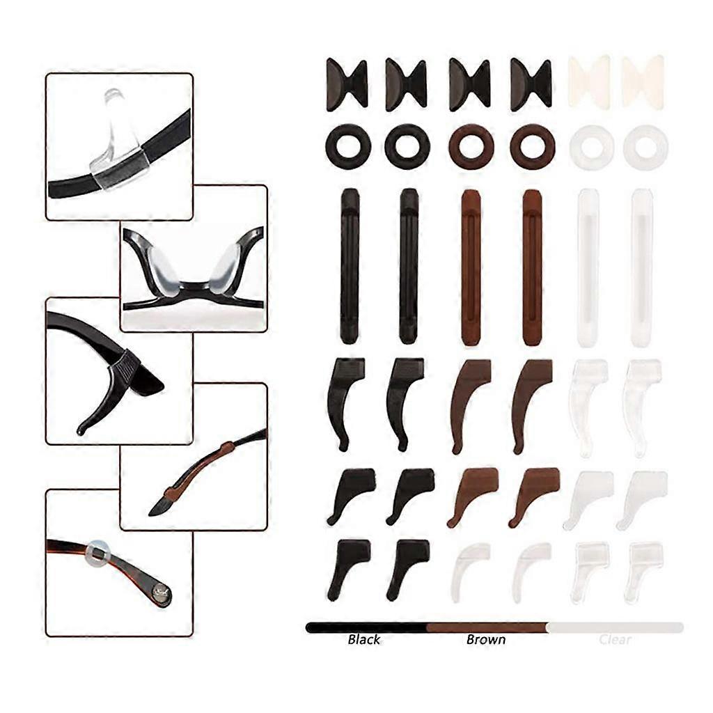 2x Silicone Eyeglasses Straps Hook Eyewear Retainer Set