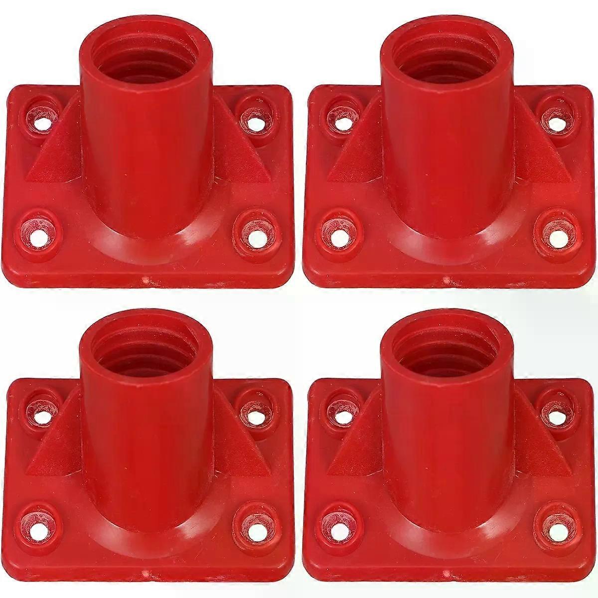 Brush Handle Connector Red Plastic Joint Piece for Cleaning