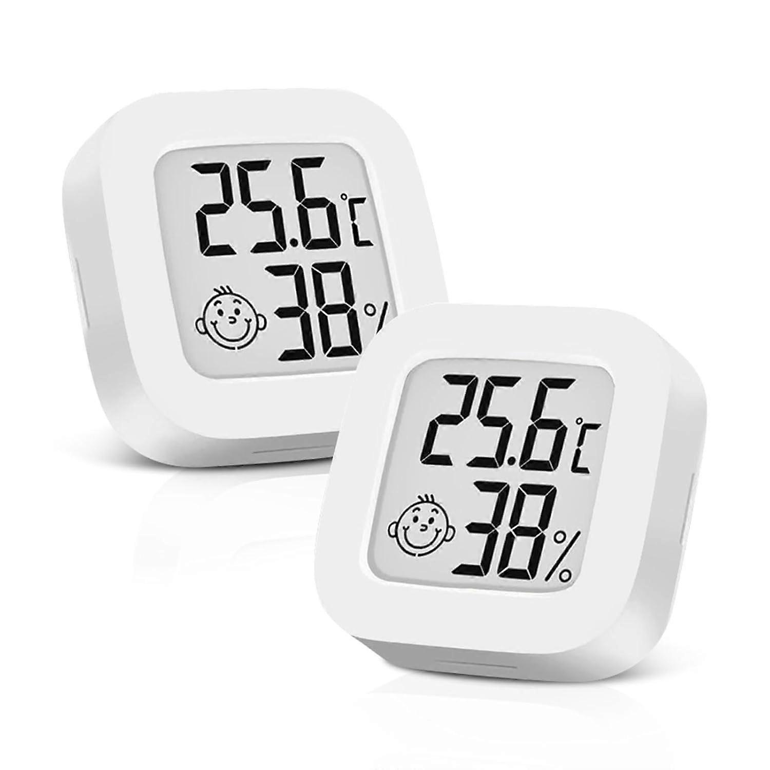 2PCS Mini Digitale Binnenkamerthermometer, LCD Hygrometer