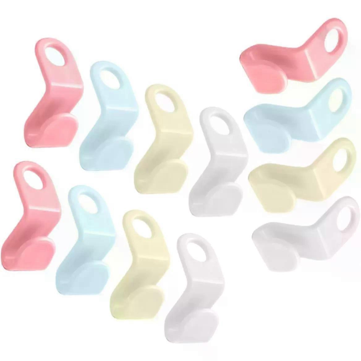 20 Pack PVC Hanger Connector Hooks for Cascading Clothes Storage