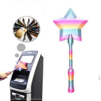 1Pcs Credit Card Holder Daily Creative 3D Printed Fashion Telescopic Wand Tap To Pay Portable Cute Star Magic Wand Holder
