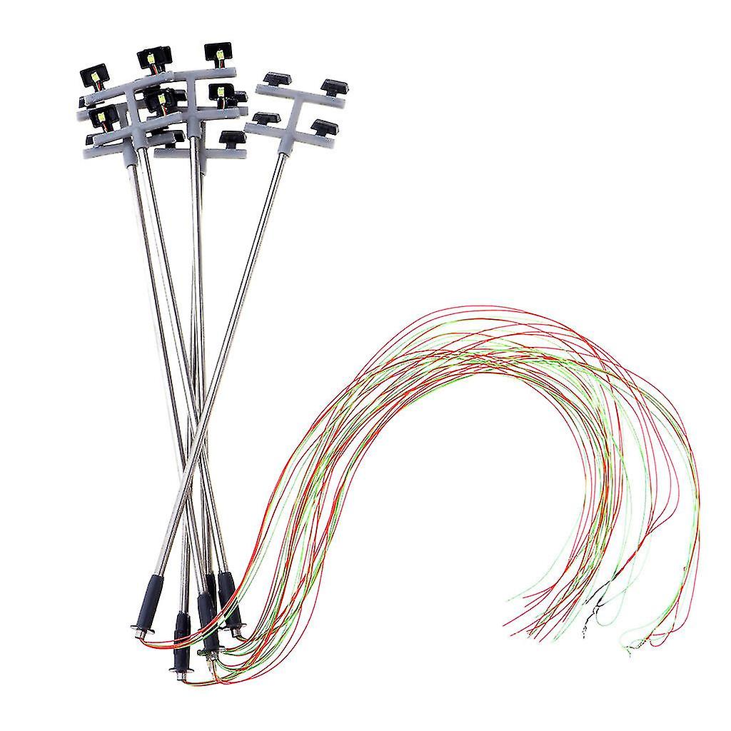 1:100 Ho Scale 4 Led S Scenery Mini Lamppost For Table