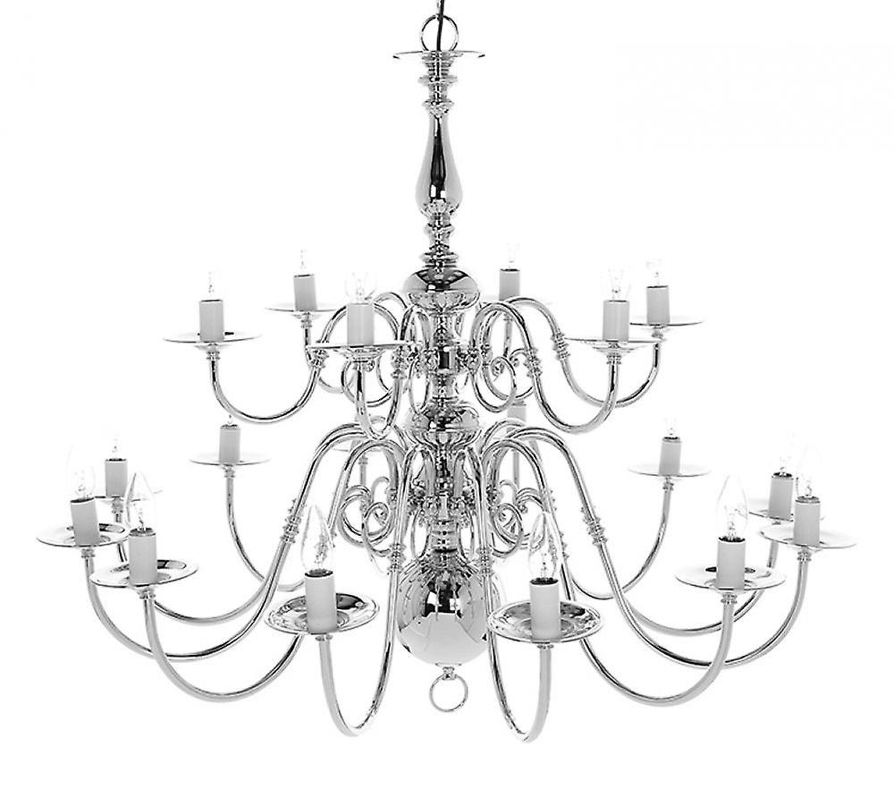Beveren Brass 12 Arm Chandelier