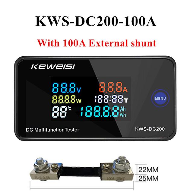 Kws Dc-200 Voltmeter Ammeter Dc 0-200v Kws Power Energy Meter Led Digital Dc Wattmeter Electric Meter With Reset Function 0-100a