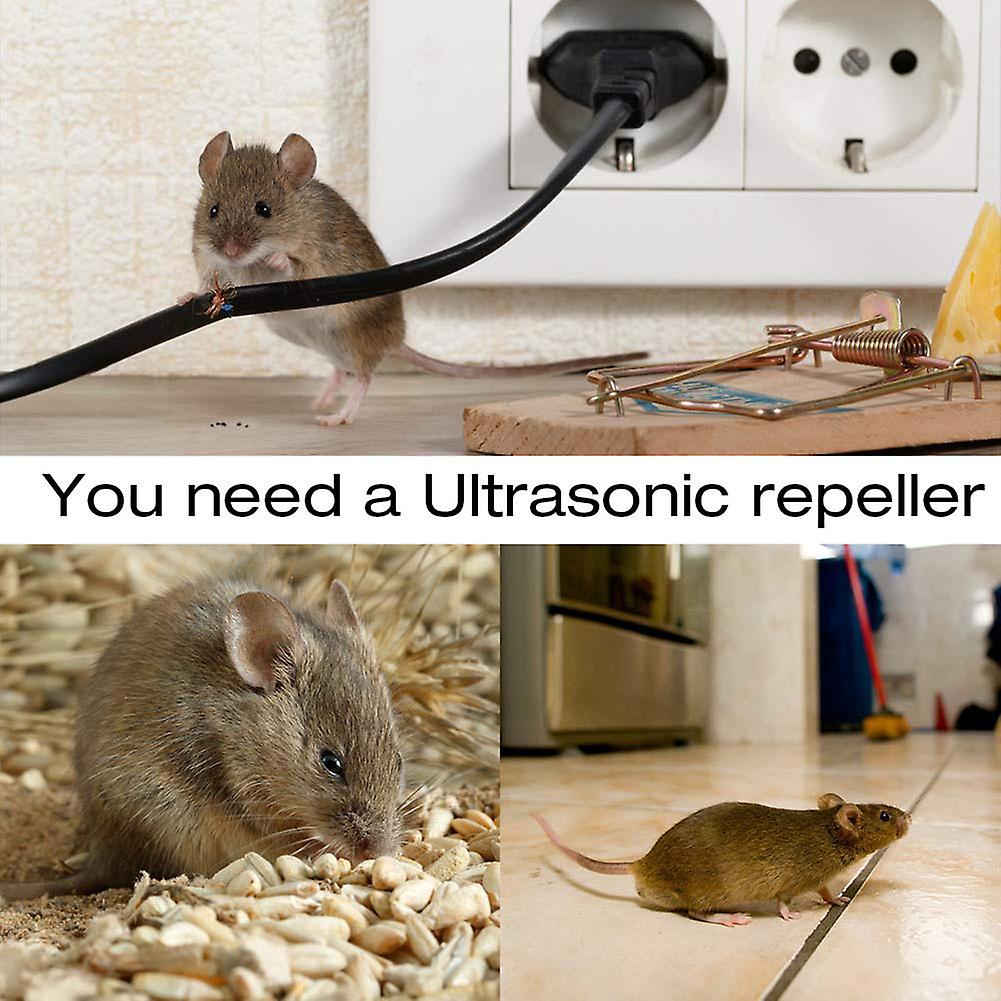 Auto Ultrasonic Rodent Repeller with LED Night Light for Anti-martens Weasels Foxes