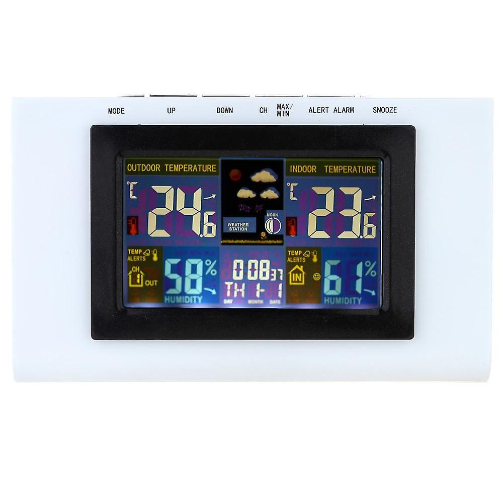 Wireless Weather Clock Thermometer Hygrometer Humidity LCD Display TS-H127G