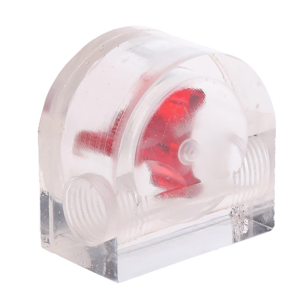 Water Cooling Flow Meter Acrylic G1/4 Threaded Flow Indicator 2Ways Red