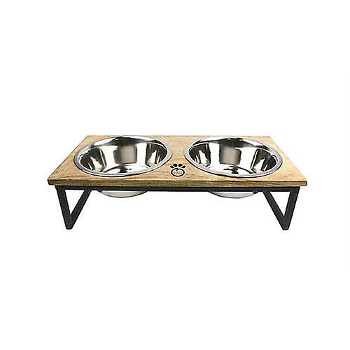 GF Pet Wood & Metal Feeder For Dogs